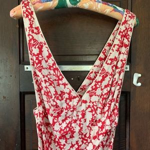 Red Floral Oh La La Bias Midi Free People Dress